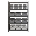 Lorell Iron Horse 3200 lb Capacity Riveted Shelving, Black, LLR59703