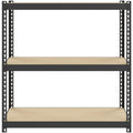 Lorell Narrow Riveted Shelving, Black, LLR66962