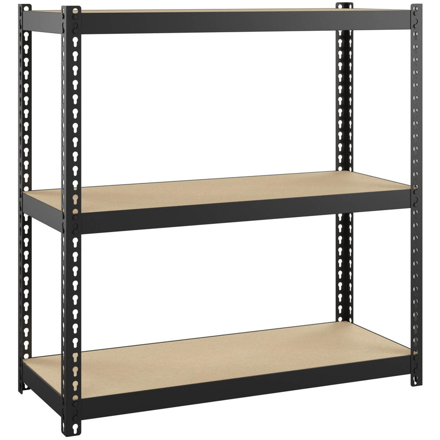 Lorell Narrow Riveted Shelving, 30" x 30", Black, Steel, LLR66962