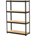 Lorell Narrow Riveted Shelving, Black, LLR66963