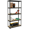 Lorell Narrow Riveted Shelving, Black, LLR66964