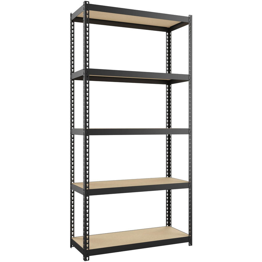 Lorell Narrow Riveted Shelving, 30" x 60", Black, Steel, LLR66964