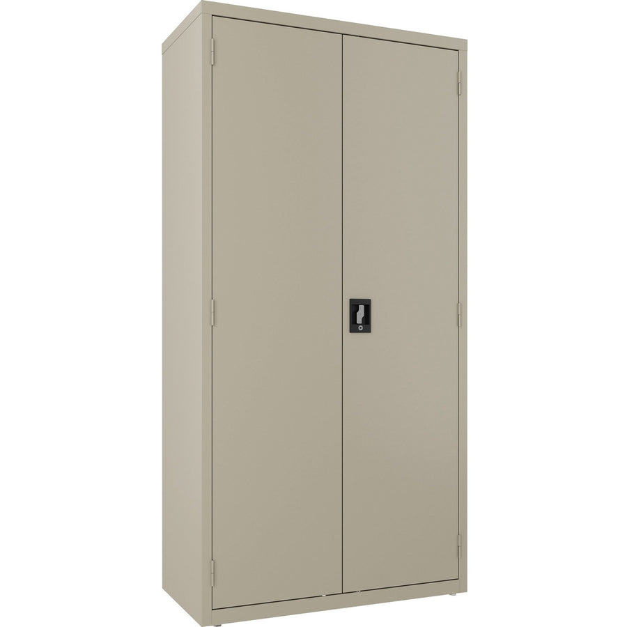 Lorell Fortress Series Wardrobe Cabinet, 36" x 72", Putty, Steel, Locking Door, LLR66965