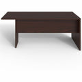 Lorell Prominence 2.0 Mahogany Laminate Peninsula Desk, LLRPRT3072MY