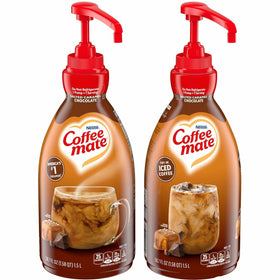 Nestle Professional Coffee mate Salted Caramel Chocolate Liquid Concentrate Coffee Creamer - Pump Bottle, 2 / Carton, NES79976CT