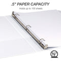 Samsill Economy View Binder, White, 8 1/2" Width x 11" Length, 12 / Carton, SAMI08517C