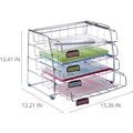 Alba Letter Tray, Chrome, ABACOR4I