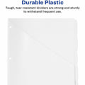Avery Write & Erase Pocket Plastic Dividers, White, 1 Set, AVE16825