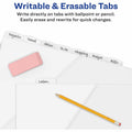 Avery Write & Erase Pocket Plastic Dividers, White, 1 Set, AVE16826