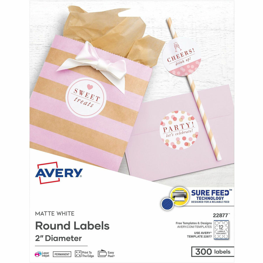 Avery Easy Peel Labels -Sure Feed - Print-to-the-Edge, Matte, 1 Pack — view 1