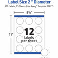 Avery Easy Peel Labels -Sure Feed - Print-to-the-Edge, Matte, 1 Pack, AVE22877