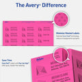 Avery Easy Peel Multipurpose Label, Bright Yellow, 6 Pack, AVE4331