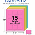 Avery Easy Peel Multipurpose Label, Bright Yellow, 6 Pack, AVE4331