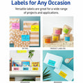 Avery Easy Peel Multipurpose Label, Bright Yellow, 6 Pack, AVE4331