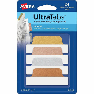 Avery UltraTabs Repositionable Margin Tabs, Copper, 1 Pack, AVE74786