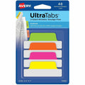 Avery UltraTabs Repositionable Margin Tabs, Neon Yellow, 48 / Pack, AVE74865