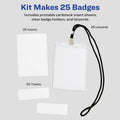 Avery Vertical Name Badges with Tickets Kit for Laser and Inkjet Printers, 4-1/4" x 6", Black, 1 Pack, AVE8520