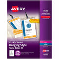 Avery Vertical Name Badges with Tickets Kit for Laser and Inkjet Printers, 4-1/4" x 6", Black, 1 Pack, AVE8520