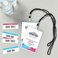 Avery Vertical Name Badges with Tickets Kit for Laser and Inkjet Printers, 4-1/4" x 6", Black, 1 Pack, AVE8520