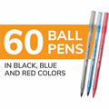 BIC Round Stic Xtra Life Ball Point Pen, Assorted, 1 Box, BICGSM609AST