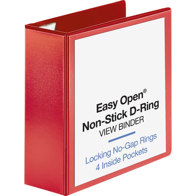 Business Source Red D-ring Binder, BSN26983