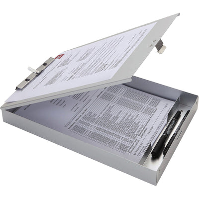 Business Source Storage Clipboard, Silver, 8 1/2" Width x 11" Length, 6EA/CT — view 1