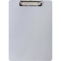 Business Source Plastic Clipboard, Silver, 8 1/2" Width x 11" Length, BSN49265