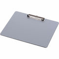 Business Source Landscape Plastic Clipboard, Silver, 8 1/2" Width x 11" Length, BSN49266