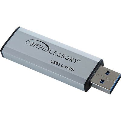 Compucessory 16GB USB 3.0 Flash Drive, Silver, CCS26469
