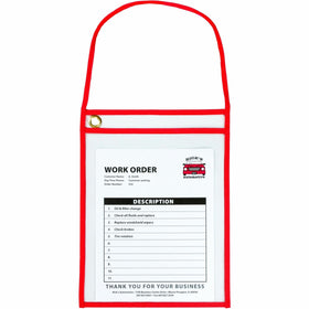 C-Line Hanging Strap Shop Ticket Holder, Clear, 15 / Box, CLI41924