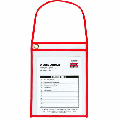 C-Line Hanging Strap Shop Ticket Holder, Clear, 15 / Box, CLI41924