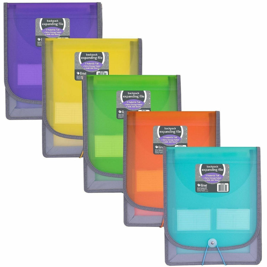 C-Line 7-pocket Vertical Backpack File, 10.25" x 1", Assorted, 400 Sheets, Copy Safe, CLI58700