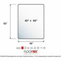 Floortex Heavy-Duty Glass Chair Mat for Hard Floors & Carpets - 48" x 60", Crystal Clear, FLR124860EG