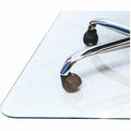 Floortex Heavy-Duty Glass Chair Mat for Hard Floors & Carpets - 48" x 60", Crystal Clear, FLR124860EG