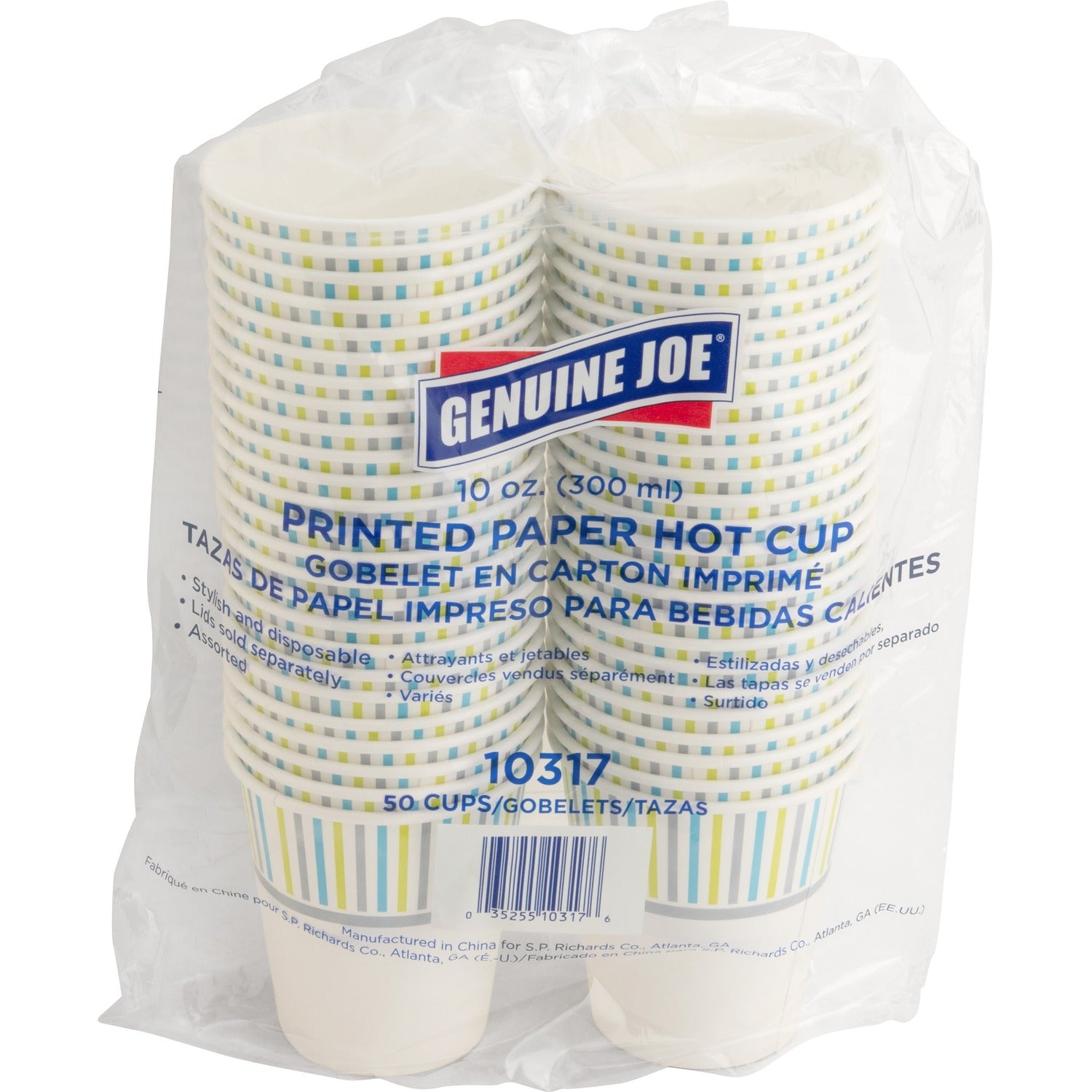 Genuine Joe 10 oz Hot Beverage Cups, 1 Pack