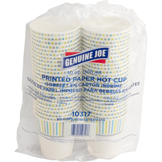 Genuine Joe 10 oz Hot Beverage Cups, 1 Pack