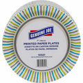 Genuine Joe 7" Printed Paper Plates, Assorted, 125 / Pack, GJO10321