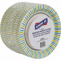 Genuine Joe 7" Printed Paper Plates, Assorted, 125 / Pack, GJO10321