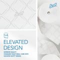Kimberly-Clark Scott Pro Paper Core High-Capacity Standard Roll Toilet Paper with Elevated Design, White, 1 Carton, KCC47305