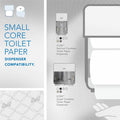 Kimberly-Clark Scott Pro Paper Core High-Capacity Standard Roll Toilet Paper with Elevated Design, White, 1 Carton, KCC47305