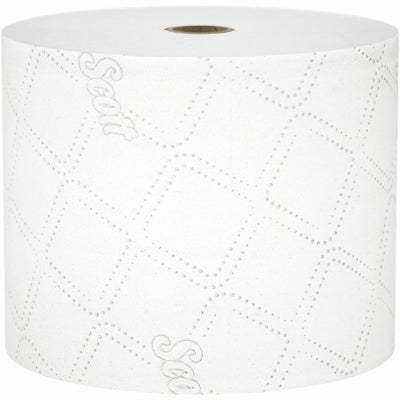 Kimberly-Clark Scott Pro Paper Core High-Capacity Standard Roll Toilet Paper with Elevated Design, White, 1 Carton, KCC47305