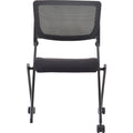Lorell Mobile Mesh Back Nesting Chairs, 2 / Carton, LLR41846