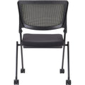 Lorell Mobile Mesh Back Nesting Chairs, 2 / Carton, LLR41846