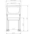Lorell Mobile Mesh Back Nesting Chairs, 2 / Carton, LLR41846
