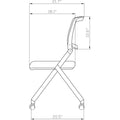 Lorell Mobile Mesh Back Nesting Chairs, 2 / Carton, LLR41846