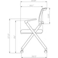 Lorell Upholstered Foldable Nesting Chairs with Arms, 2 / Carton, LLR41847