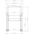 Lorell Upholstered Foldable Nesting Chairs with Arms, 2 / Carton, LLR41847