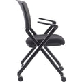 Lorell Upholstered Foldable Nesting Chairs with Arms, 2 / Carton, LLR41847