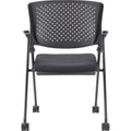 Lorell Upholstered Foldable Nesting Chairs with Arms, 2 / Carton, LLR41847