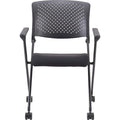 Lorell Upholstered Foldable Nesting Chairs with Arms, 2 / Carton, LLR41847